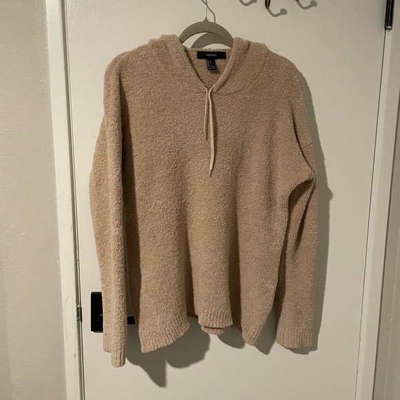 Forever 21 Sweaters - Forever 21 Beige Hooded Sweater